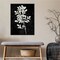 Plant Life White on Black II by Danielle Carson Canvas Wall Art Print Framed